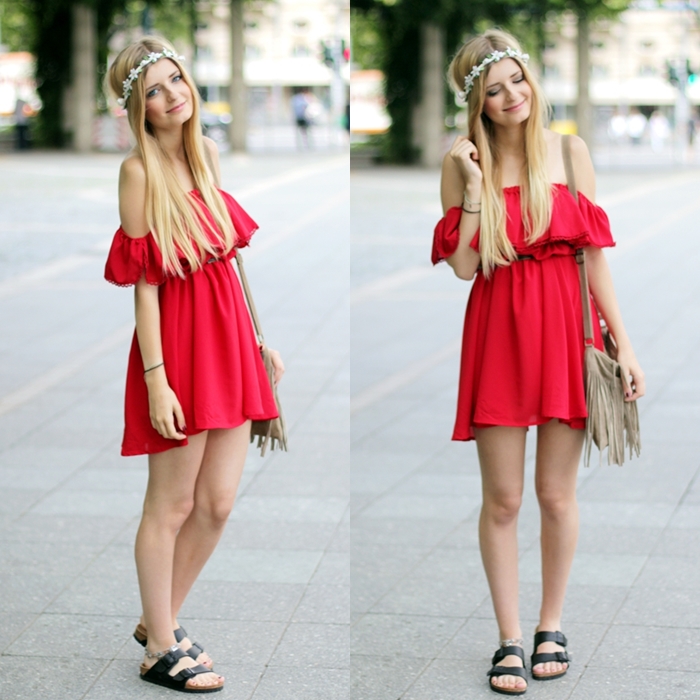 Red Boho Dress